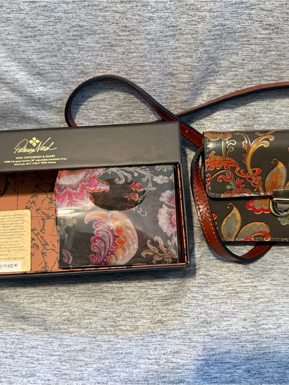 Patricia Nash Multicolor Paisley Leather Wallet and Scarf Set - Picture 3 of 3